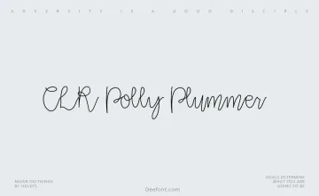 CLR Polly Plummer Font