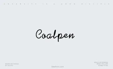 Coalpen Font
