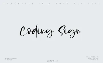 Coding Sign Font