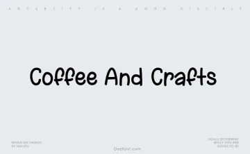 Coffee And Crafts Font