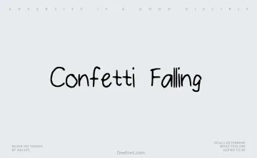 Confetti Falling Font