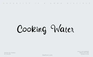 Cooking Water Font
