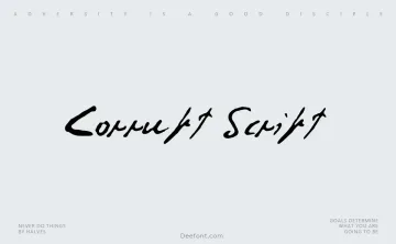 Corrupt Script Font