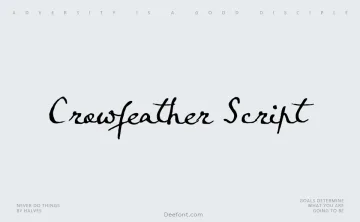 Crowfeather Script Font