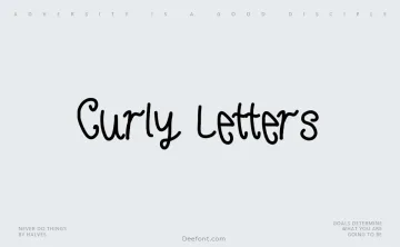 Curly Letters Font