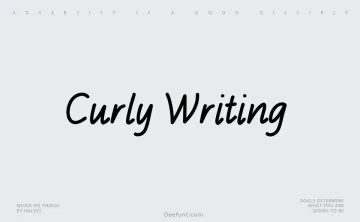 Curly Writing Font