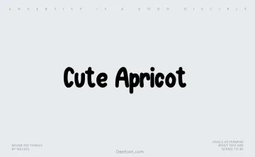 Cute Apricot Font