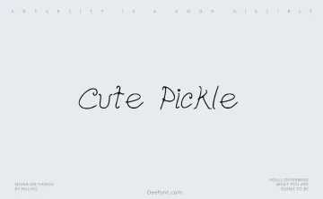 Cute Pickle Font