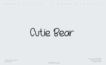 Cutie Bear Font