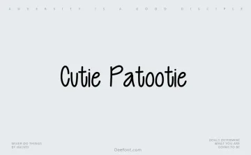 Cutie Patootie Font