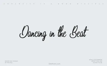 Dancing in the Beat Font