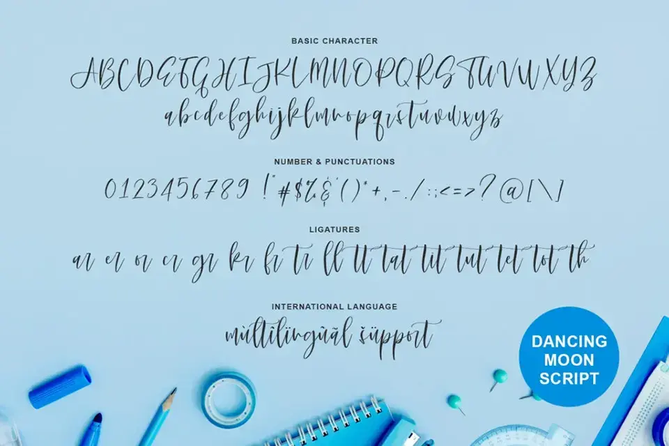 Dancing Moon Script Font