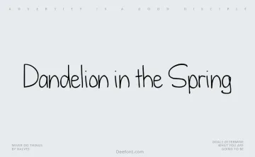 Dandelion in the Spring Font