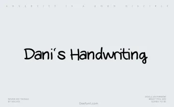 Dani’s Handwriting Font
