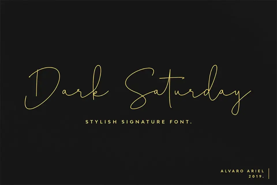 Dark Saturday Font