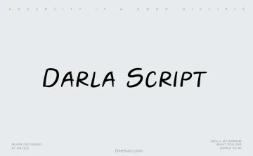 Darla Script Font