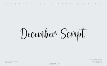 December Script Font