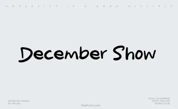December Show Font