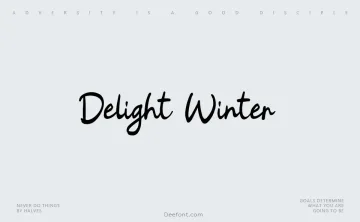 Delight Winter Font