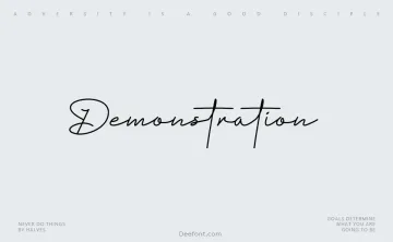 Demonstration Font