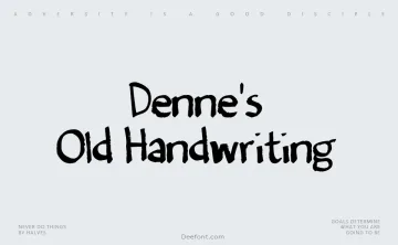 Denne’s Old Handwriting Font