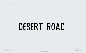 Desert Road Font
