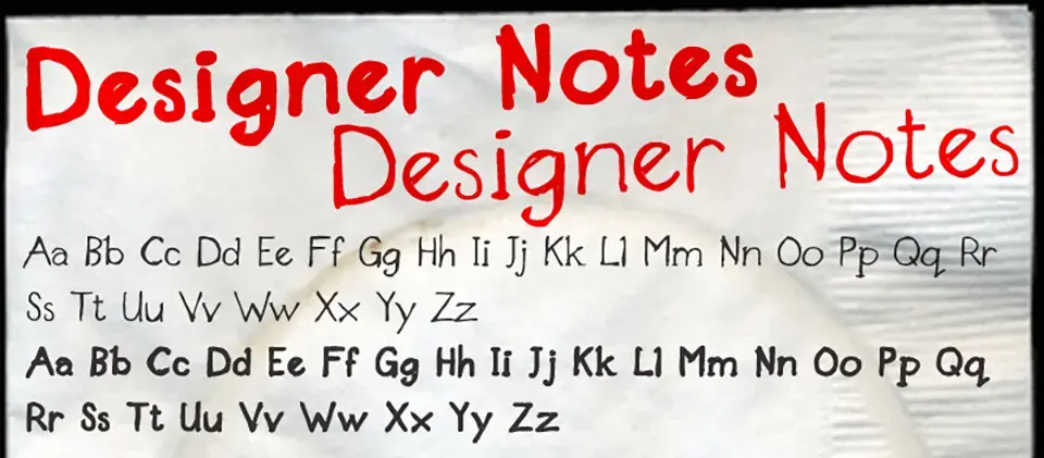 Designer Notes Font
