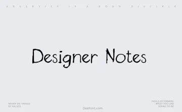 Designer Notes Font