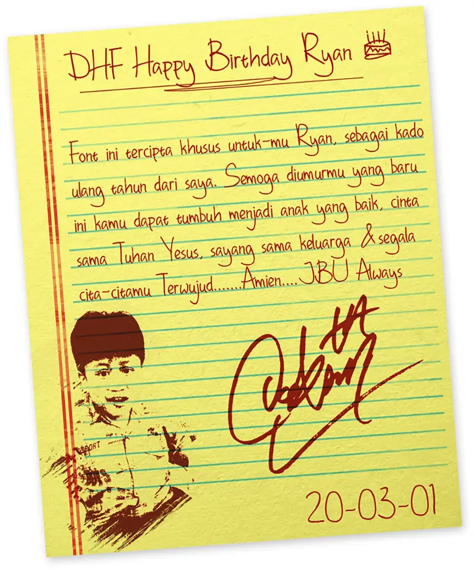 DHF Happy Birthday Ryan Font