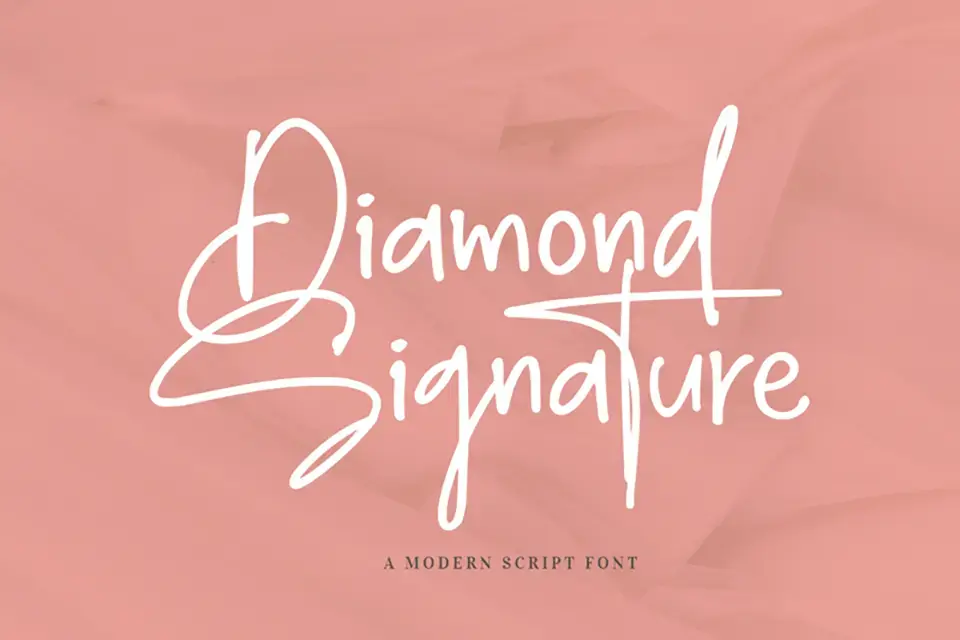 Diamond Signature Font