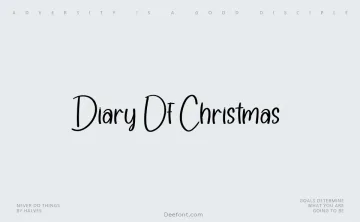 Diary Of Christmas Font