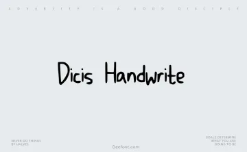 Dicis Handwrite Font
