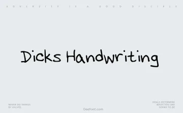 Dicks Handwriting Font