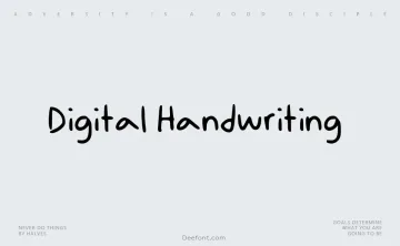 Digital Handwriting Font