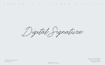 Digital Signature Font