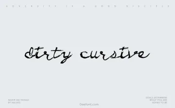 Dirty Cursive Font