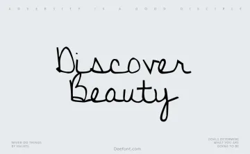 Discover Beauty Font