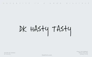 DK Hasty Tasty Font