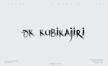 DK Kubikajiri Font