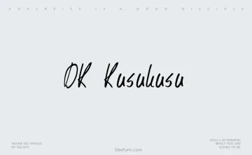 DK Kusukusu Font