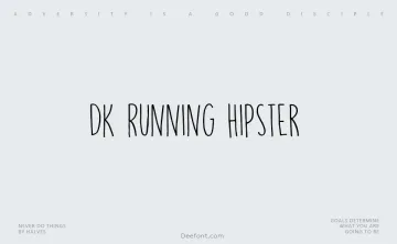 DK Running Hipster Font