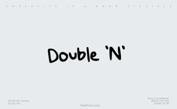 Double ‘N’ Font