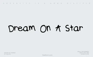 Dream On A Star Font