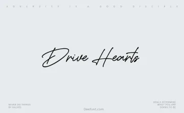 Drive Hearts Font