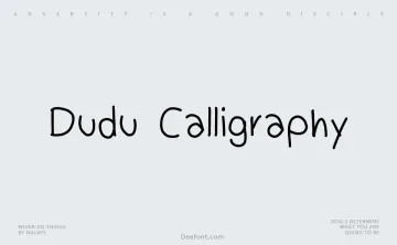 Dudu Calligraphy Font