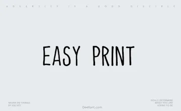 Easy Print Font