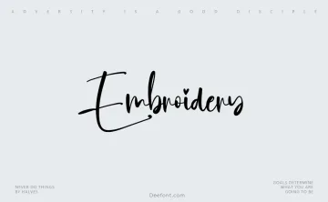 Embroidery Font