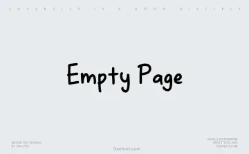 Empty Page Font