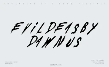 Evil Deas by Dawn US Font