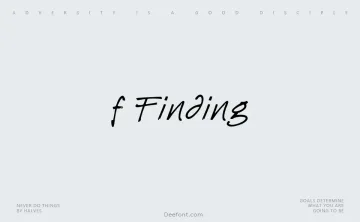 f Finding Font